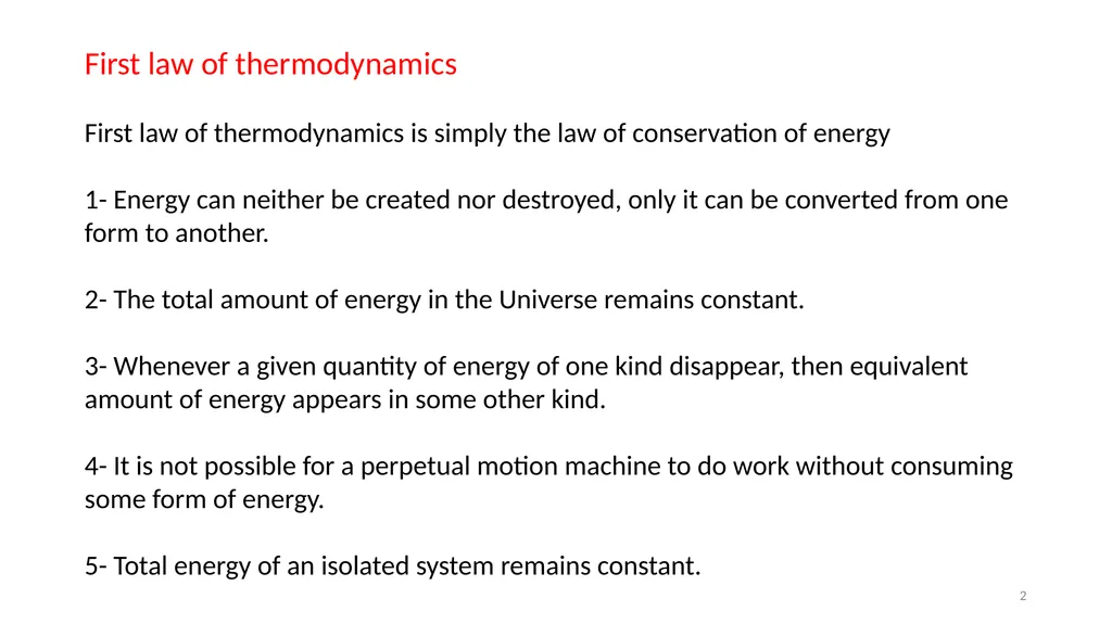 Chapter 3 Internal Energy, Heat and First Law of - slide 2 of 66