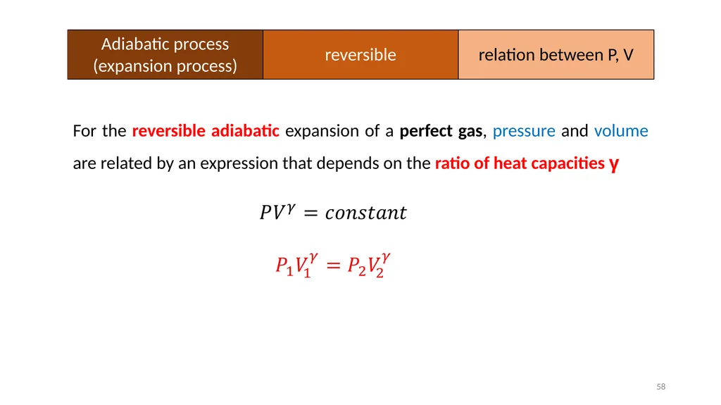 Chapter 3 Internal Energy, Heat and First Law of - slide 58 of 66