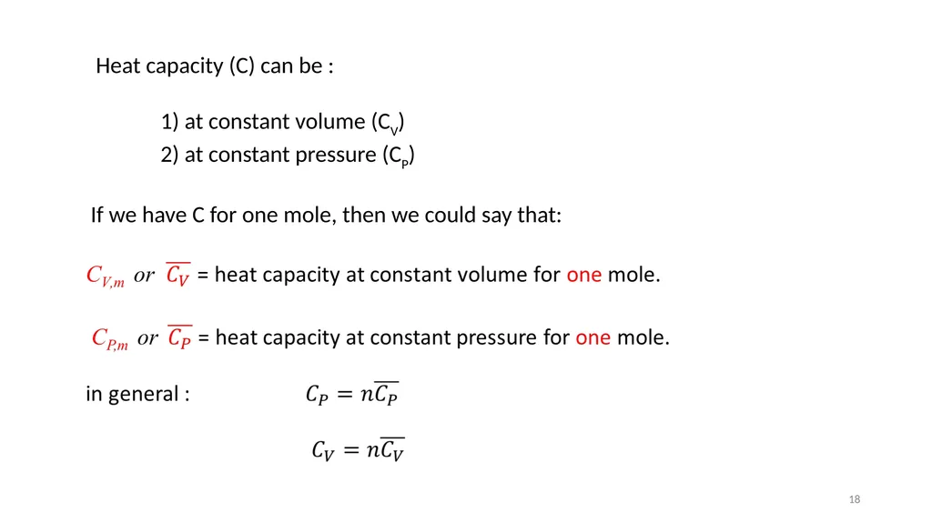 Chapter 3 Internal Energy, Heat and First Law of - slide 18 of 66
