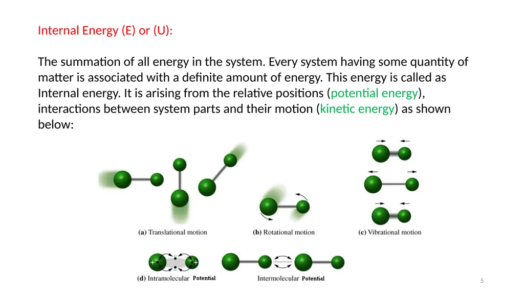 Chapter 3 Internal Energy, Heat and First Law of - slide 5 of 66