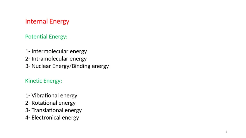 Chapter 3 Internal Energy, Heat and First Law of - slide 6 of 66