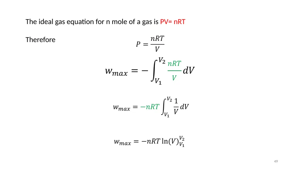 Chapter 3 Internal Energy, Heat and First Law of - slide 49 of 66