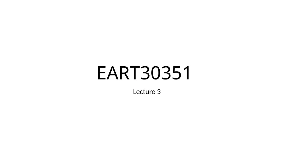 EART30351 Lecture 3 Moisture in the atmosphere - slide 1 of 10