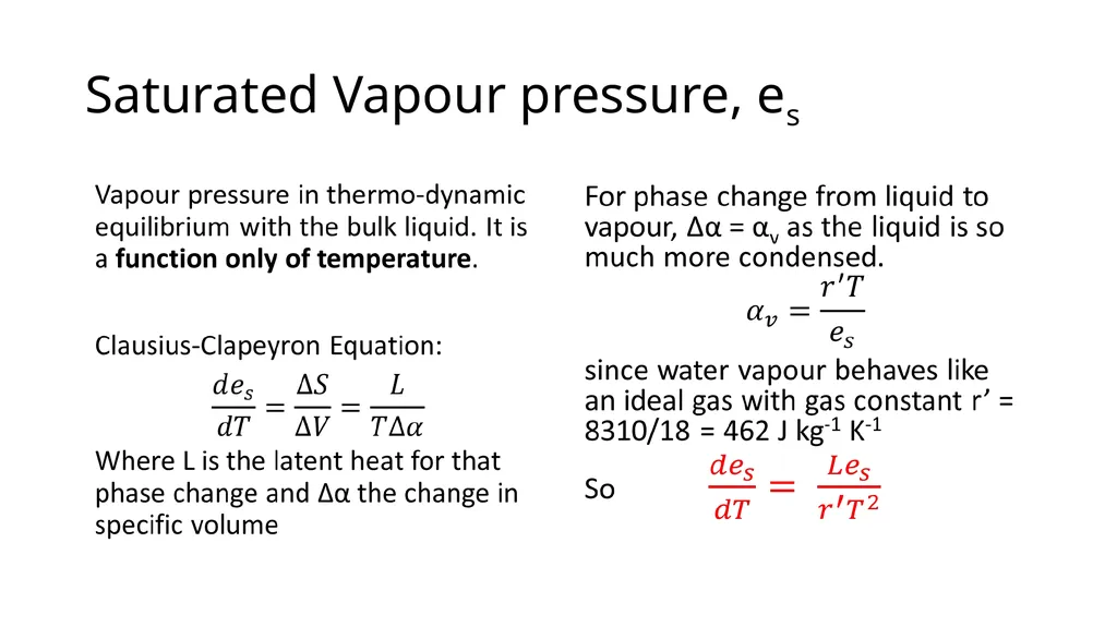 EART30351 Lecture 3 Moisture in the atmosphere - slide 4 of 10