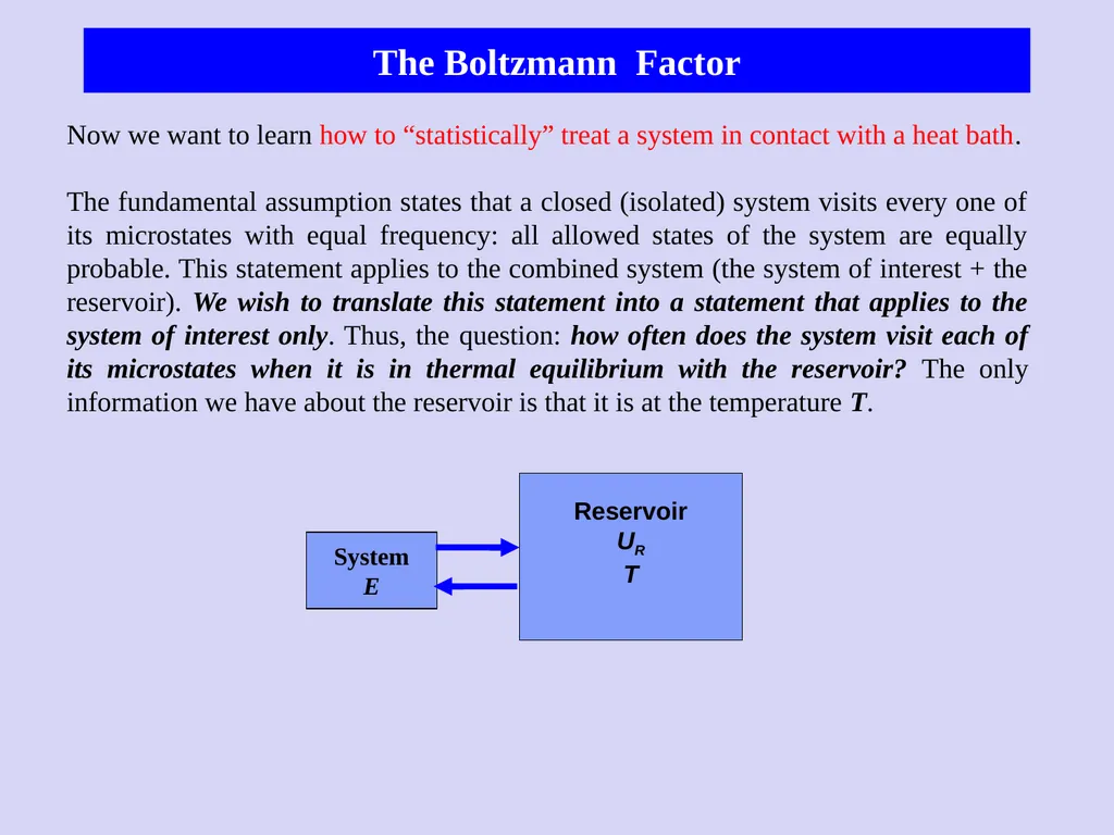 Chapter 6: Boltzmann Statistics Curtesy of M. - slide 3 of 18