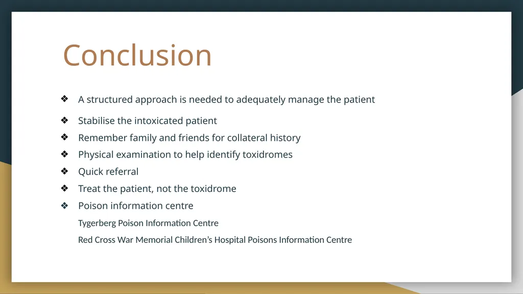 OVERDOSE AND POISONING Karishma Domah Simon Brooks - slide 24 of 25