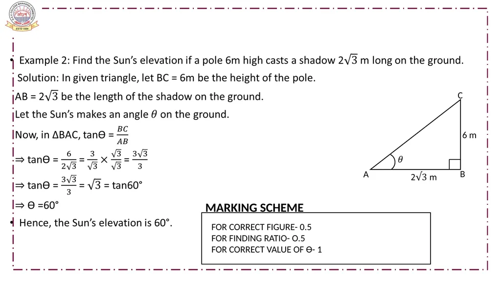 CLASS-X MATHEMATICS TOPIC:APPLICATIONS OF - slide 14 of 38