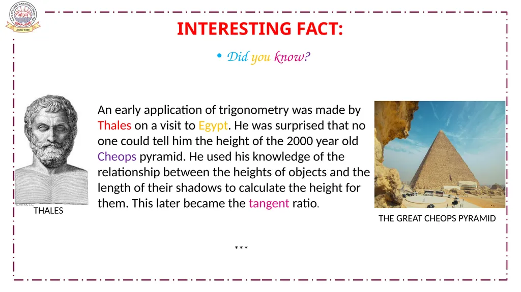 CLASS-X MATHEMATICS TOPIC:APPLICATIONS OF - slide 36 of 38