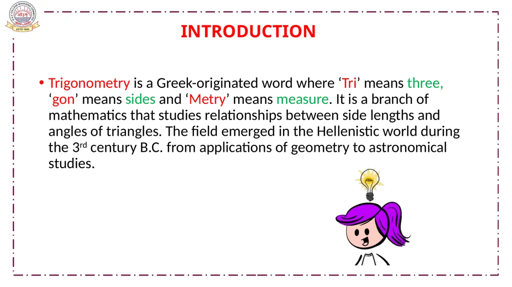 CLASS-X MATHEMATICS TOPIC:APPLICATIONS OF - slide 5 of 38