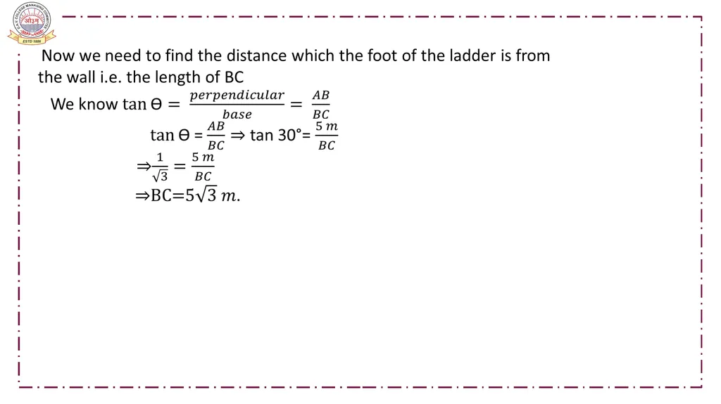 CLASS-X MATHEMATICS TOPIC:APPLICATIONS OF - slide 13 of 38