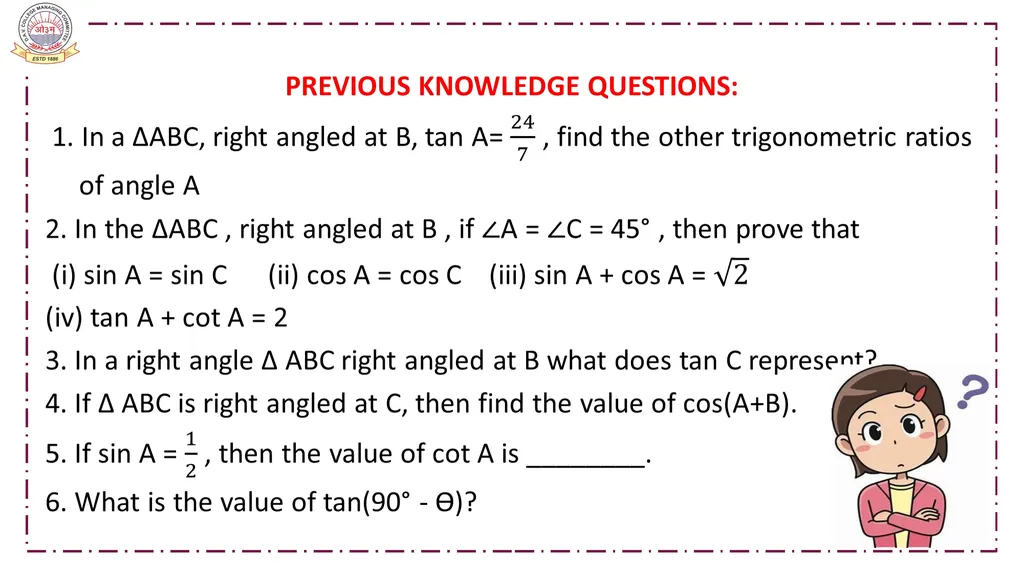 CLASS-X MATHEMATICS TOPIC:APPLICATIONS OF - slide 6 of 38