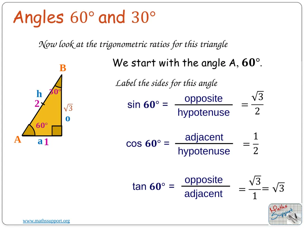 19 August 2023 Trigonometric ratios for special - slide 6 of 10