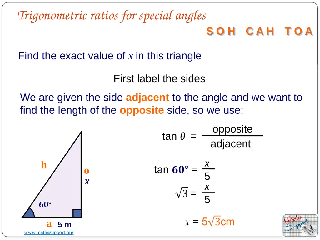 19 August 2023 Trigonometric ratios for special - slide 9 of 10