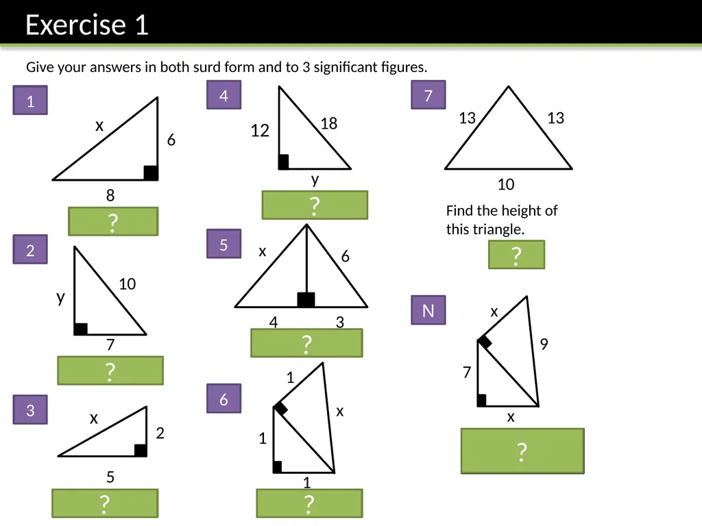 GCSE Right-Angled Triangles Dr J Frost - slide 7 of 32