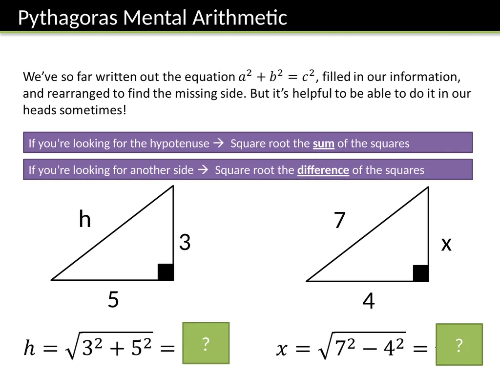 GCSE Right-Angled Triangles Dr J Frost - slide 4 of 32