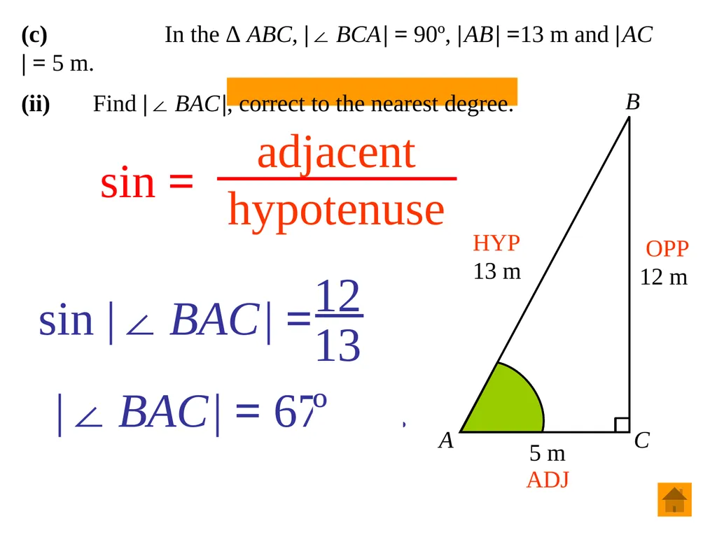 Junior Certificate Ordinary Level Trigonometry - slide 26 of 46