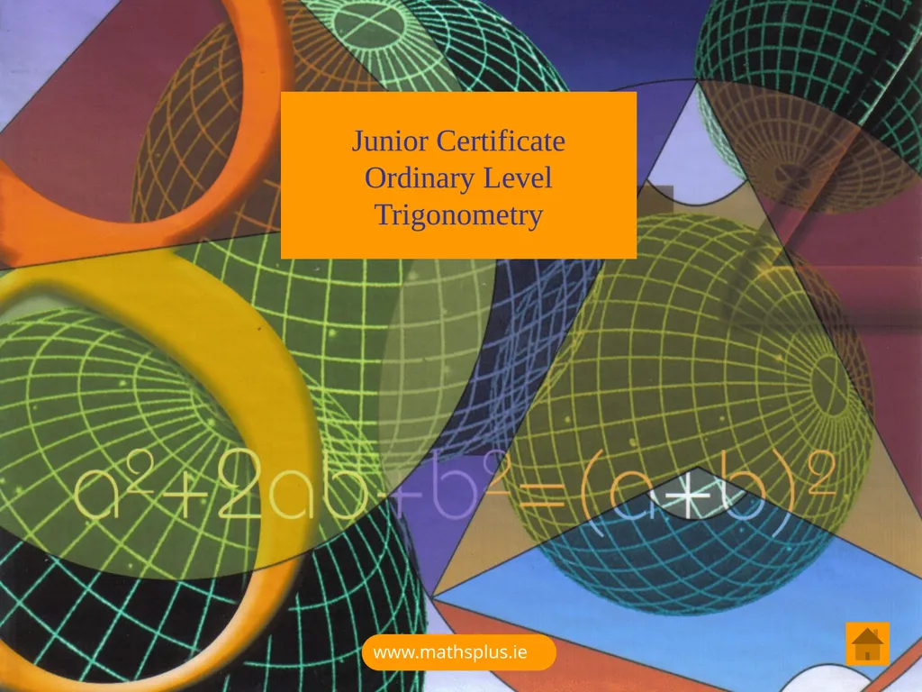 Junior Certificate Ordinary Level Trigonometry - slide 1 of 46