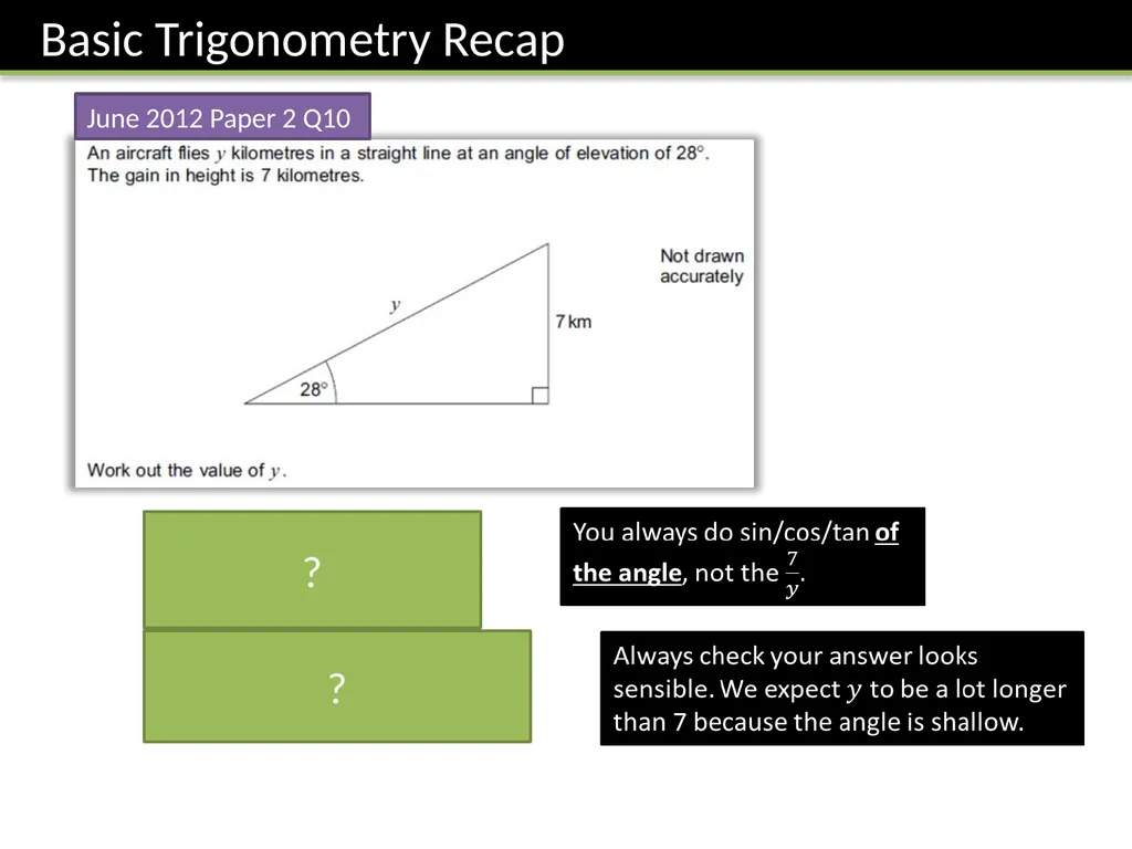 IGCSE FM Trigonometry II Dr J Frost - slide 3 of 28