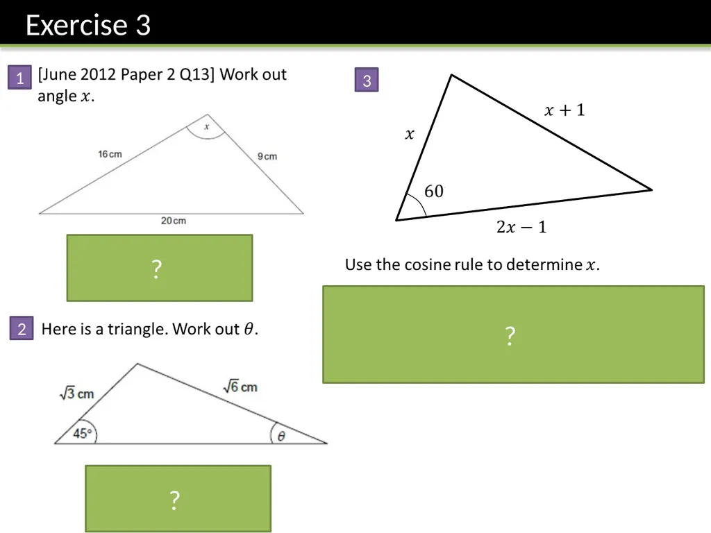 IGCSE FM Trigonometry II Dr J Frost - slide 25 of 28
