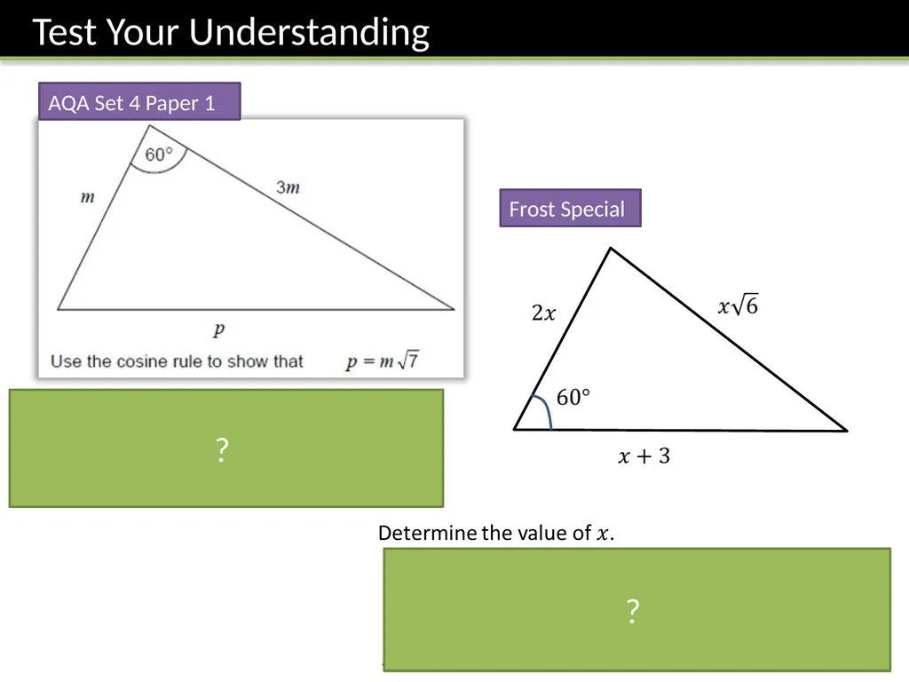 IGCSE FM Trigonometry II Dr J Frost - slide 24 of 28