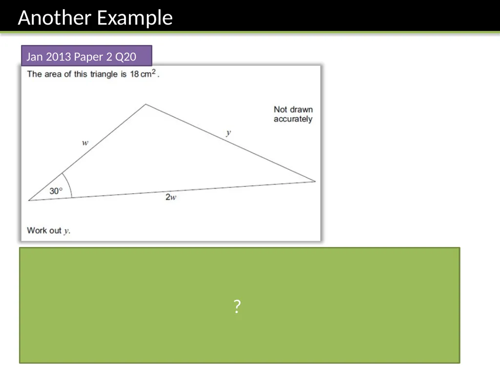 IGCSE FM Trigonometry II Dr J Frost - slide 23 of 28