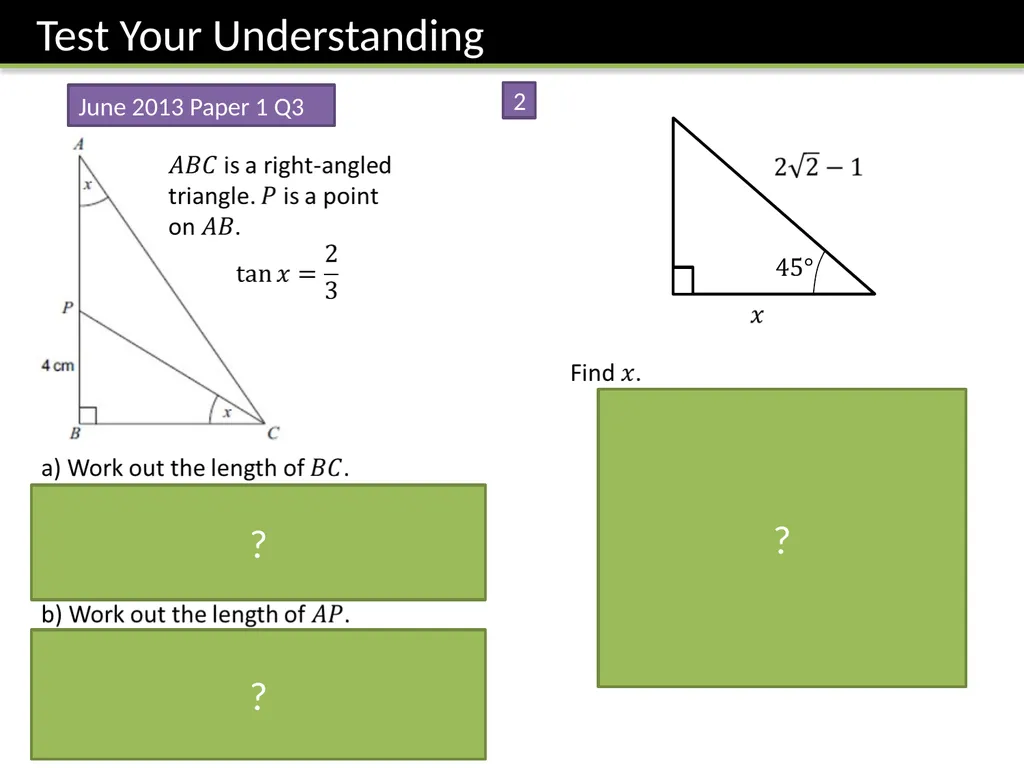 IGCSE FM Trigonometry II Dr J Frost - slide 5 of 28