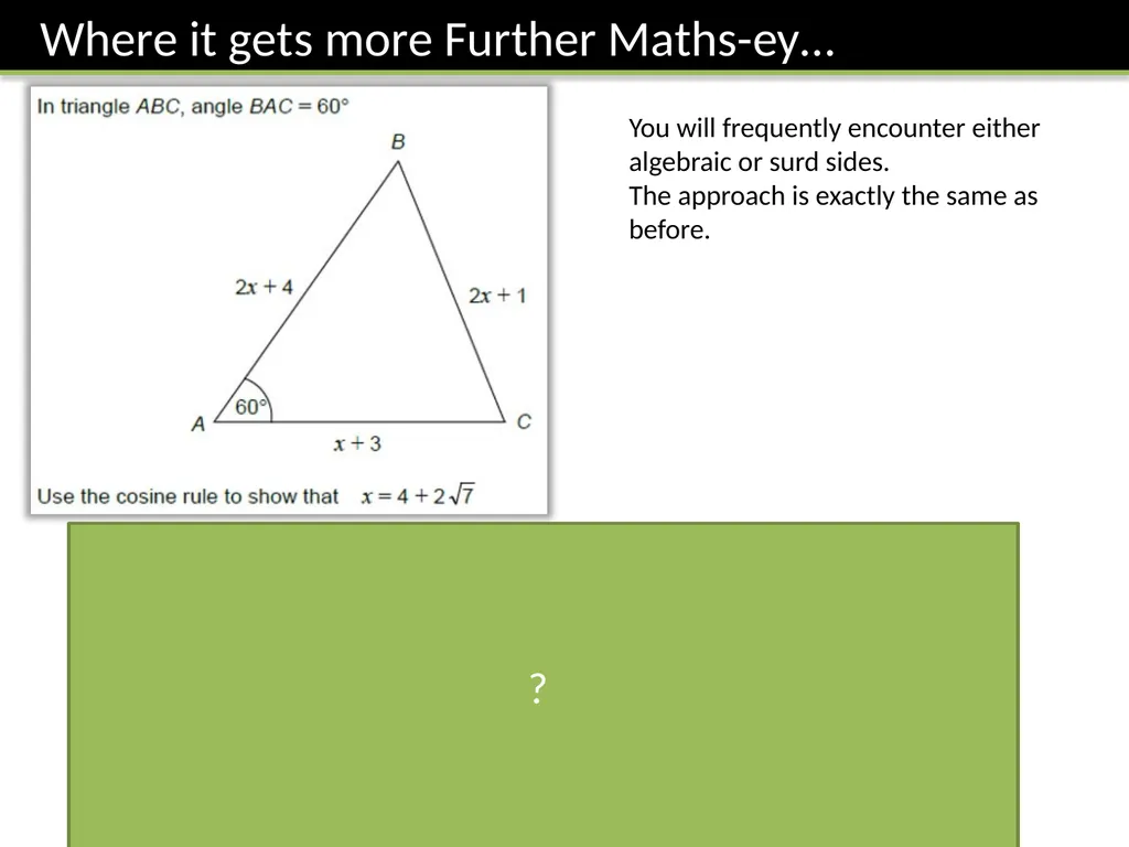 IGCSE FM Trigonometry II Dr J Frost - slide 22 of 28