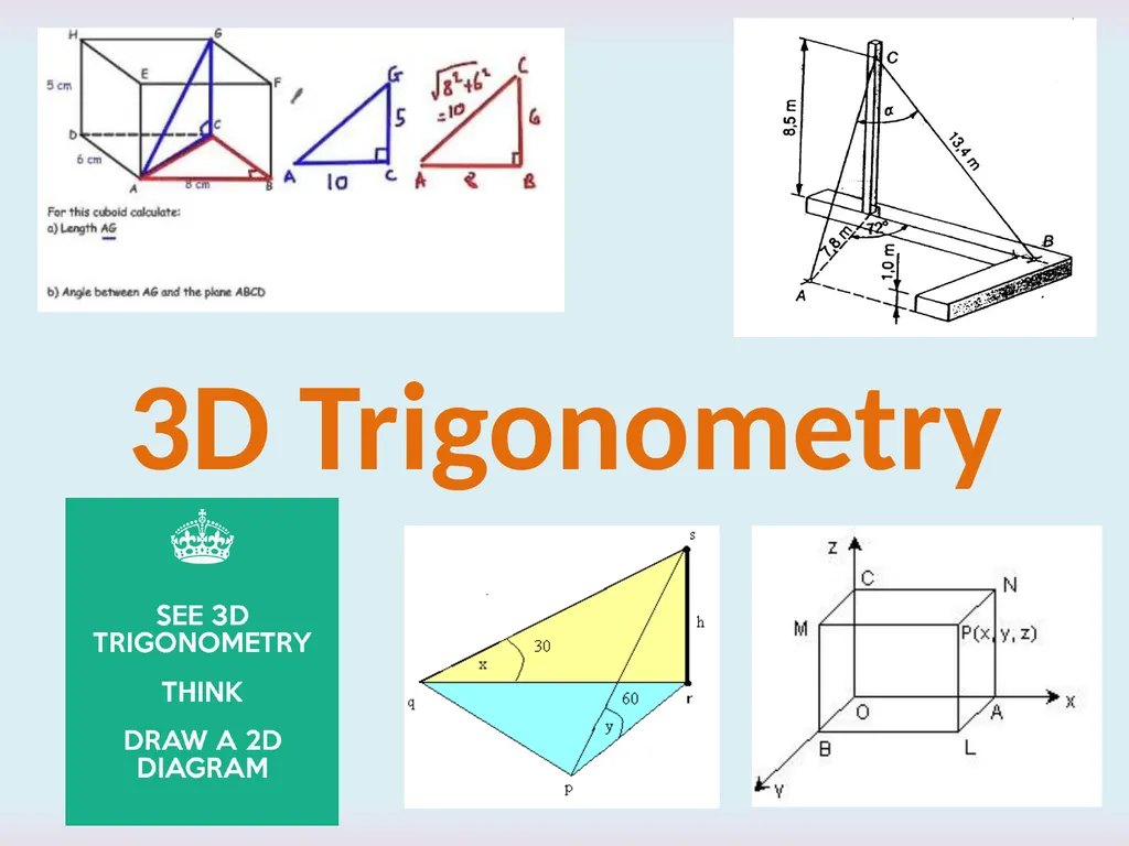 3D Trigonometry Starter Can you find the value of - slide 1 of 11