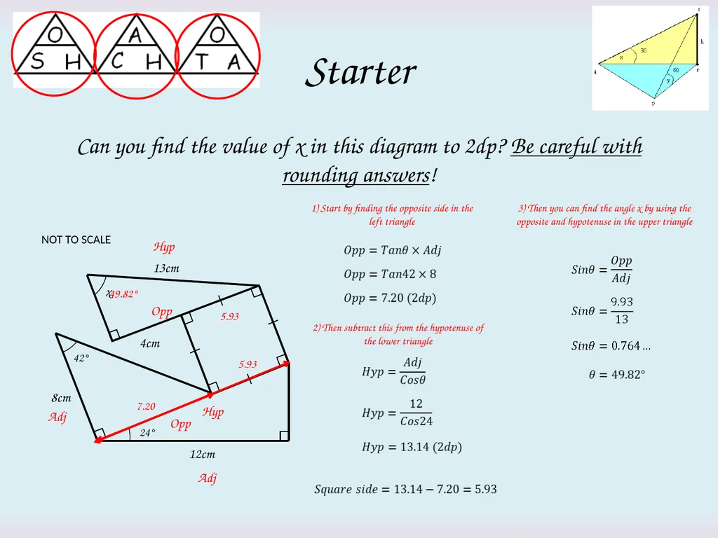3D Trigonometry Starter Can you find the value of - slide 2 of 11