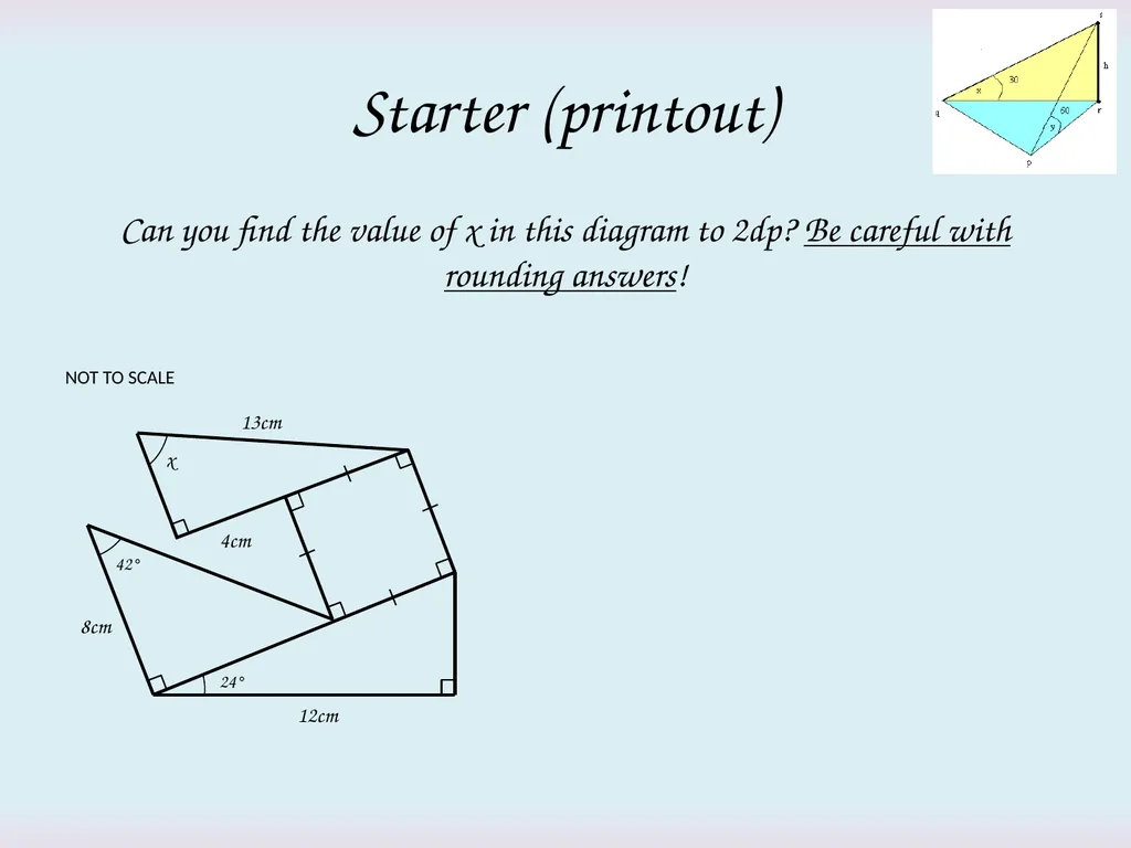 3D Trigonometry Starter Can you find the value of - slide 10 of 11