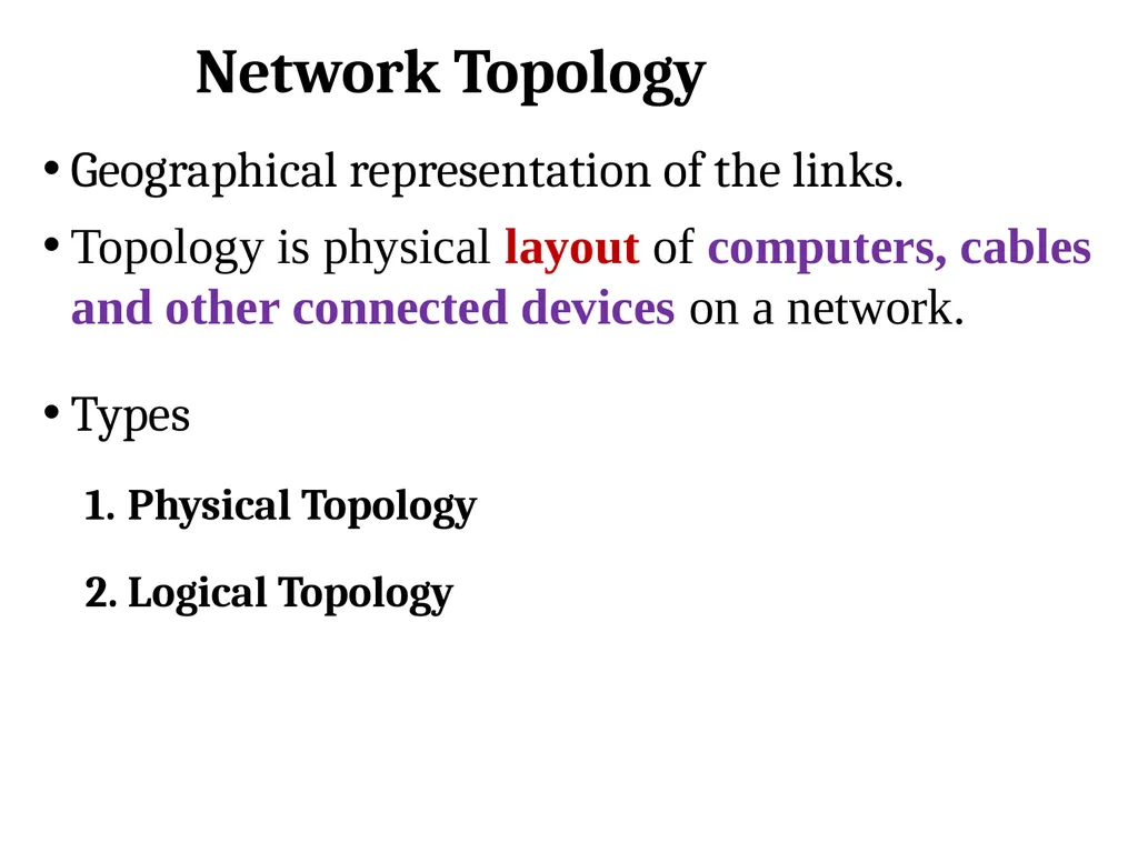 Chapter 2 Network topology and Networking devices - slide 2 of 40