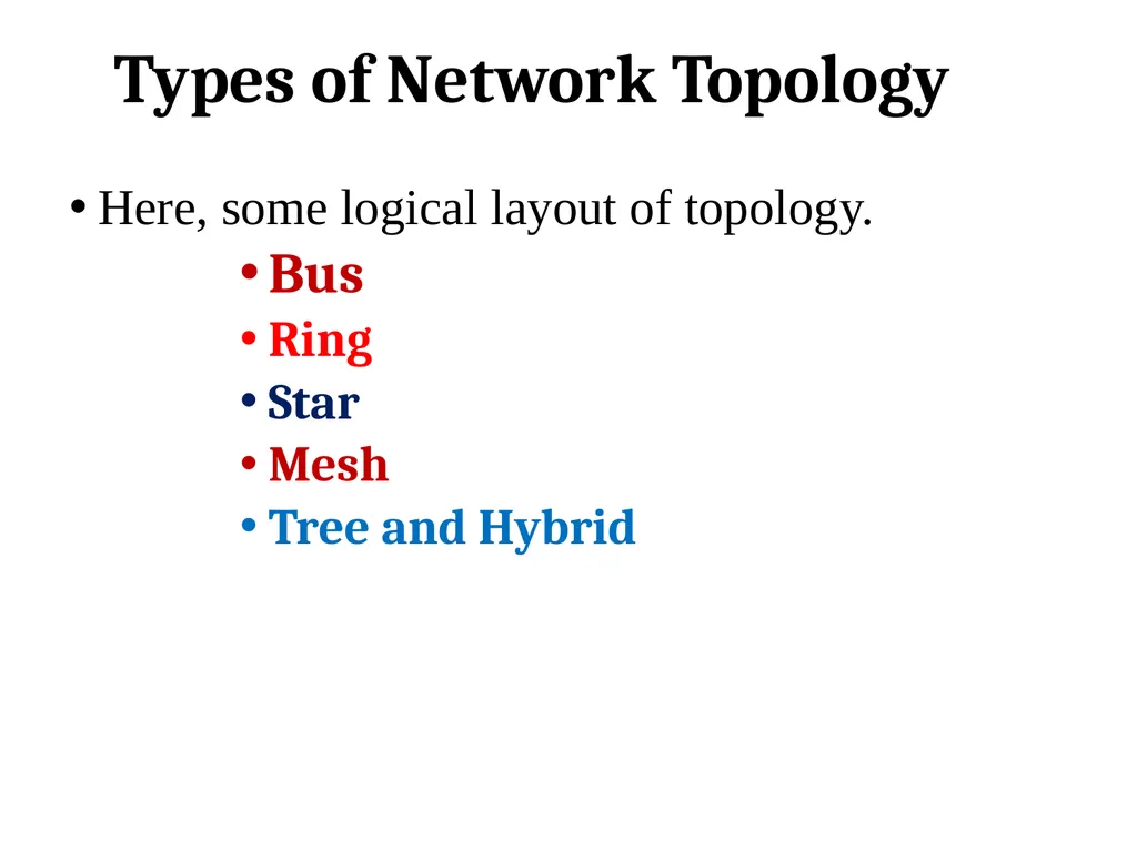 Chapter 2 Network topology and Networking devices - slide 5 of 40