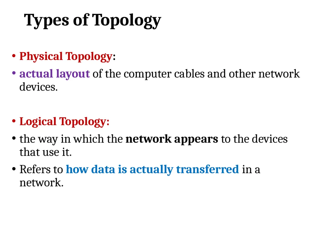 Chapter 2 Network topology and Networking devices - slide 3 of 40