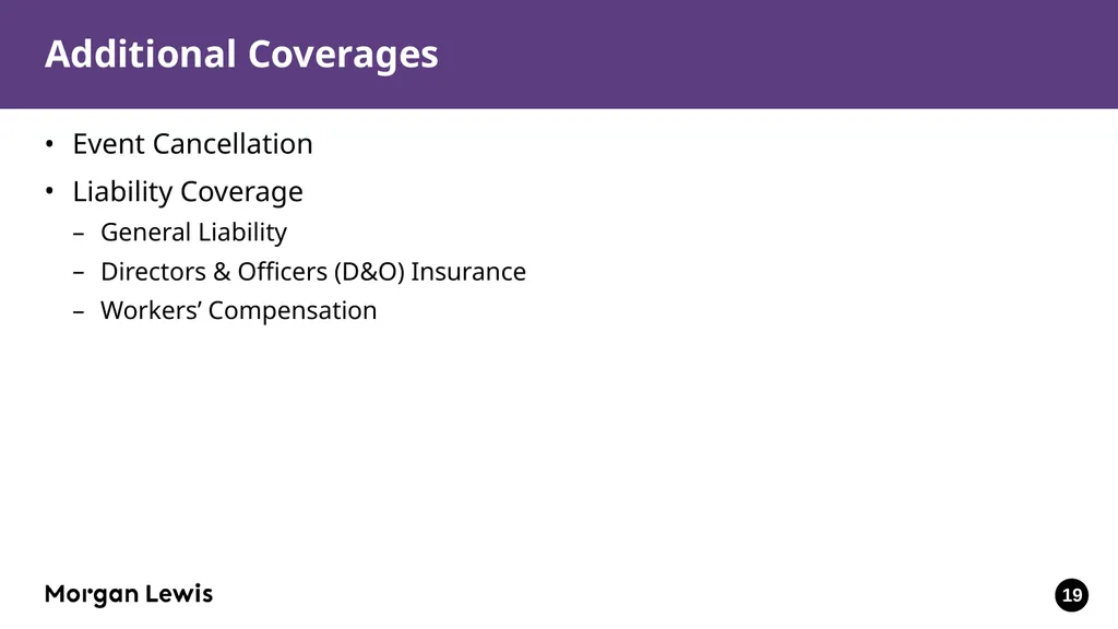 Reopening the Workplace and Insurance Issues in - slide 19 of 31