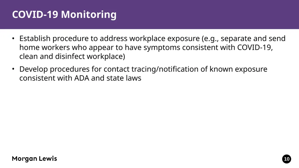 Reopening the Workplace and Insurance Issues in - slide 10 of 31