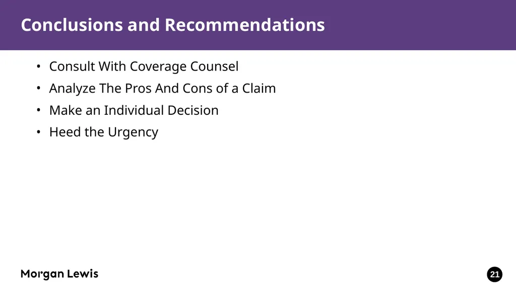 Reopening the Workplace and Insurance Issues in - slide 21 of 31
