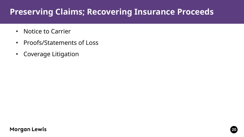 Reopening the Workplace and Insurance Issues in - slide 20 of 31