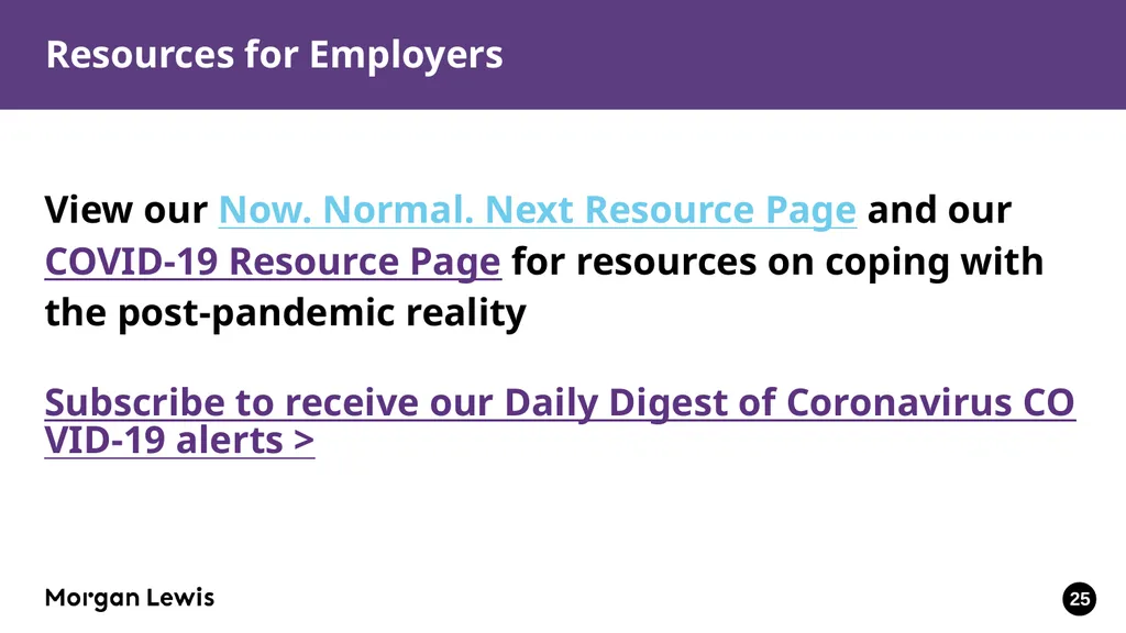 Reopening the Workplace and Insurance Issues in - slide 25 of 31