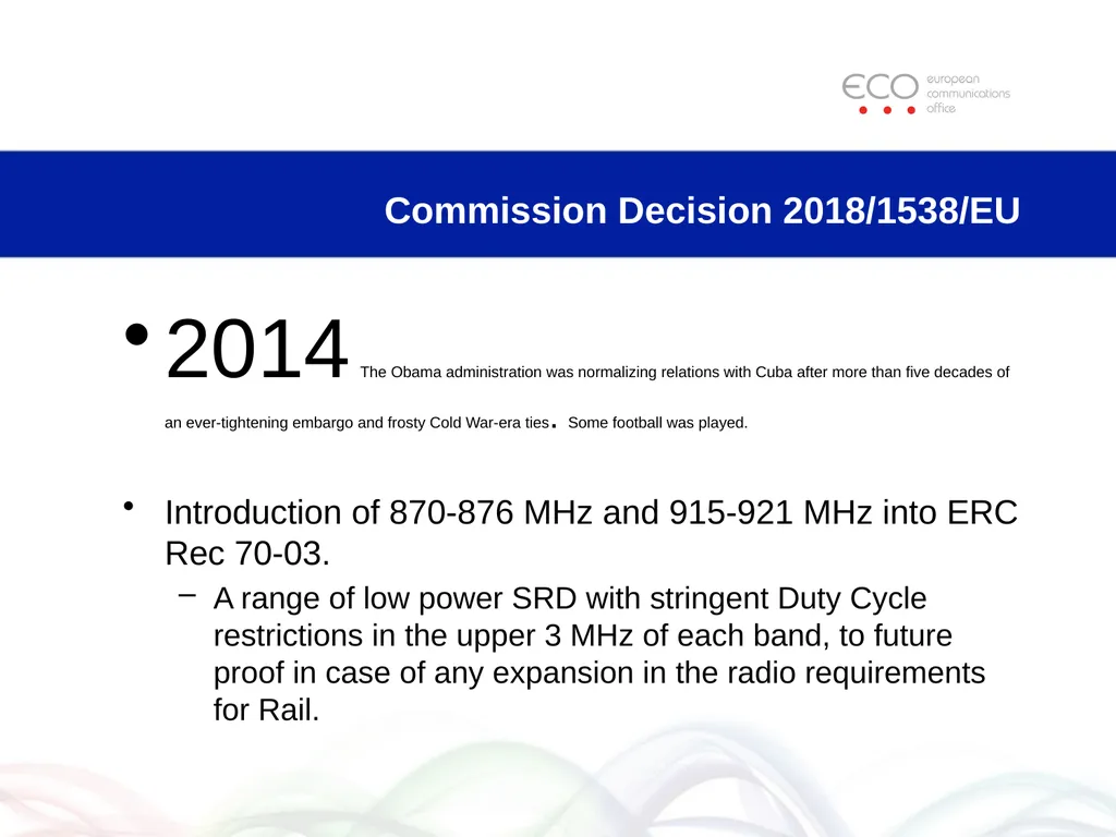 ECO Recent and Planned Changes in SRD Regulations - slide 12 of 20
