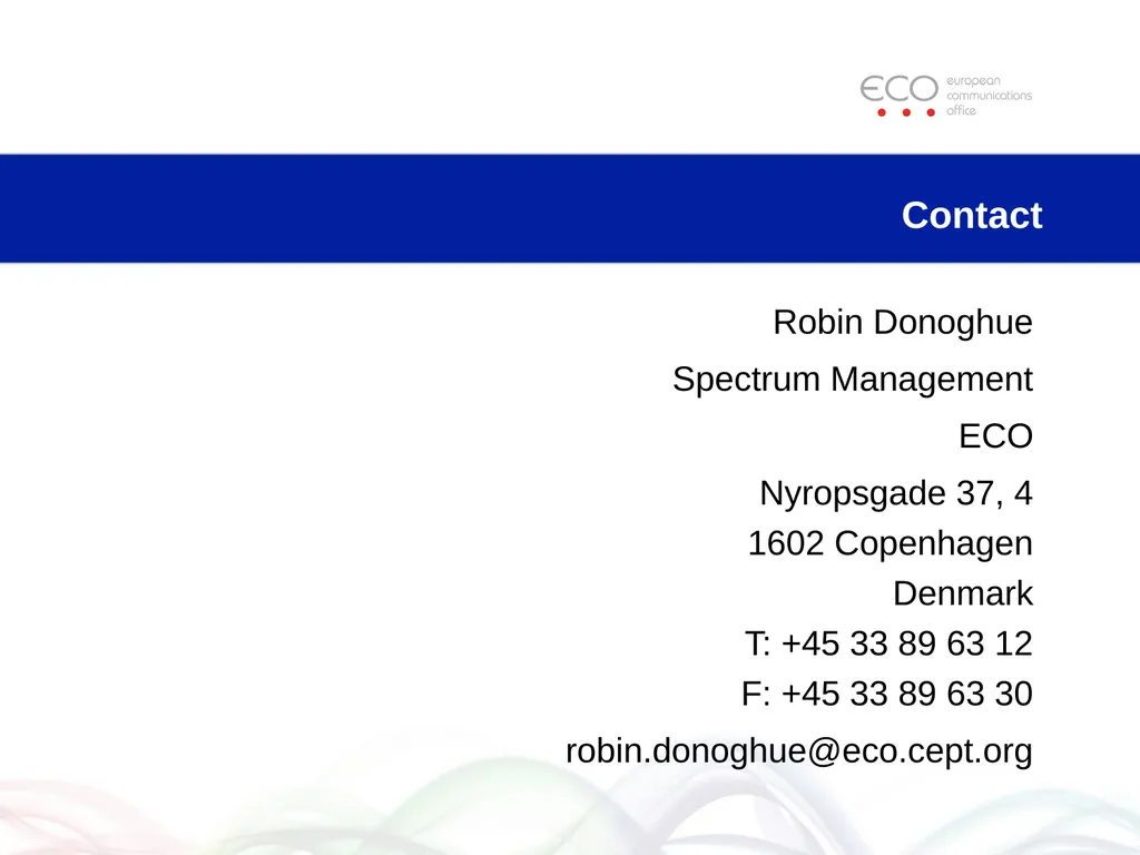 ECO Recent and Planned Changes in SRD Regulations - slide 20 of 20