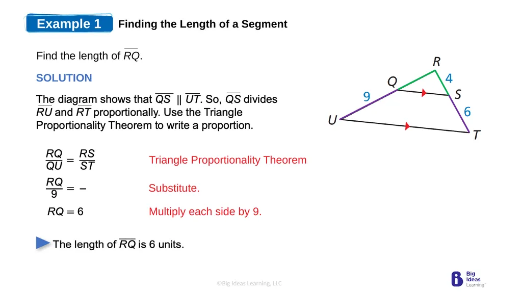 Lesson 8.4 Proportionality Theorems Learning - slide 4 of 13