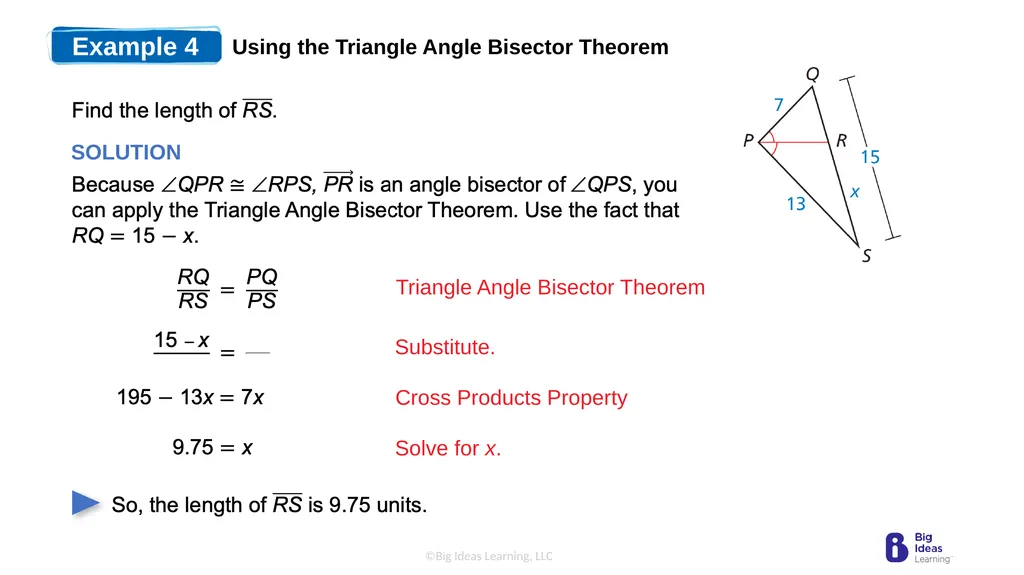 Lesson 8.4 Proportionality Theorems Learning - slide 13 of 13