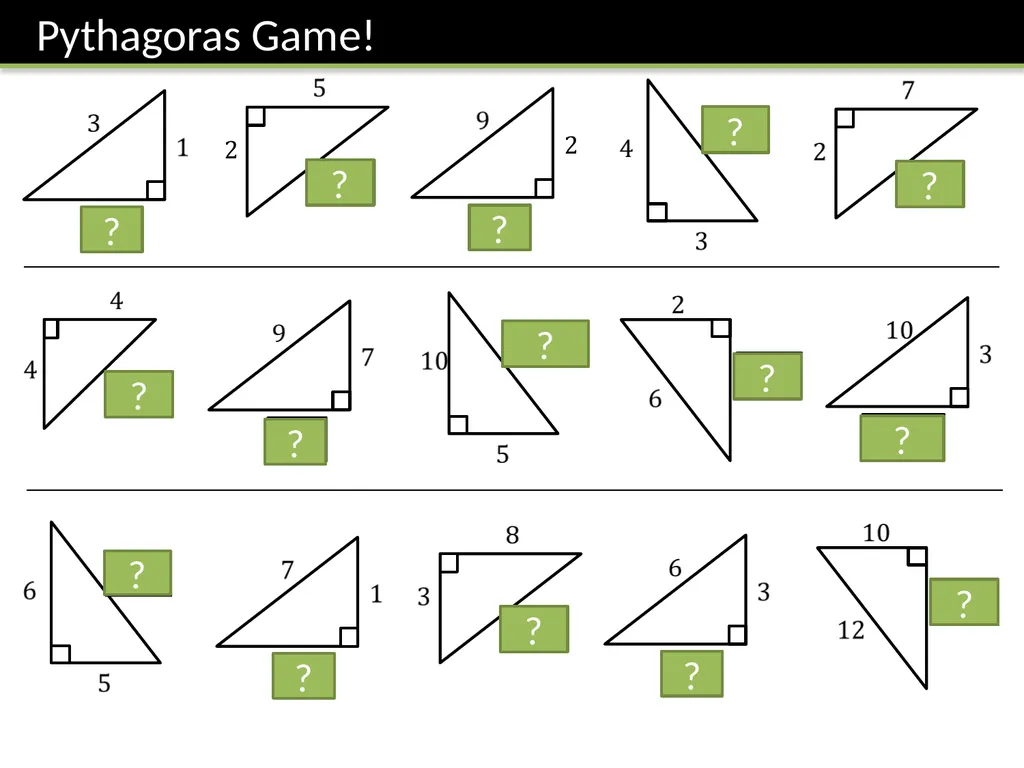 Year 7 Pythagoras’ Theorem Dr J Frost - slide 12 of 31