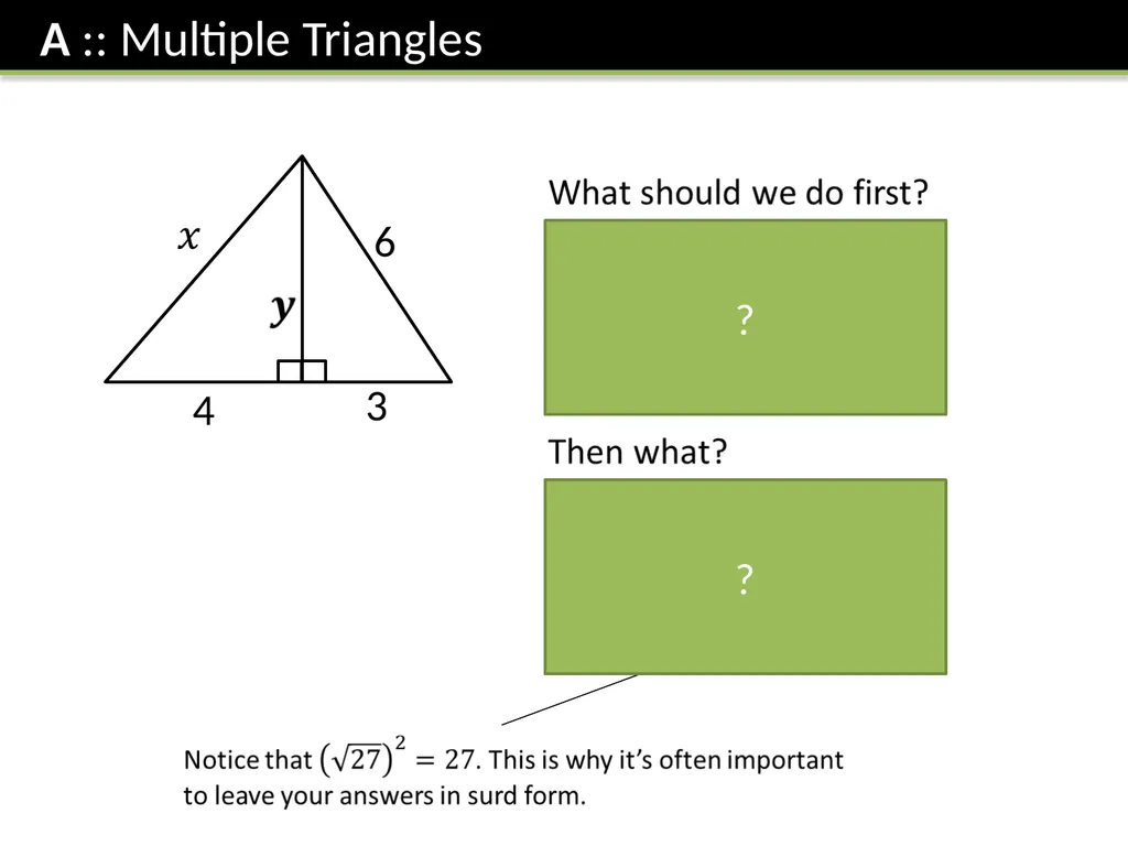 Year 7 Pythagoras’ Theorem Dr J Frost - slide 16 of 31