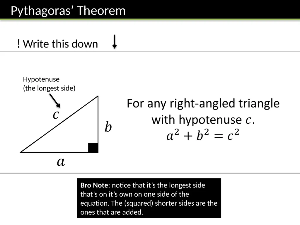 Year 7 Pythagoras’ Theorem Dr J Frost - slide 4 of 31