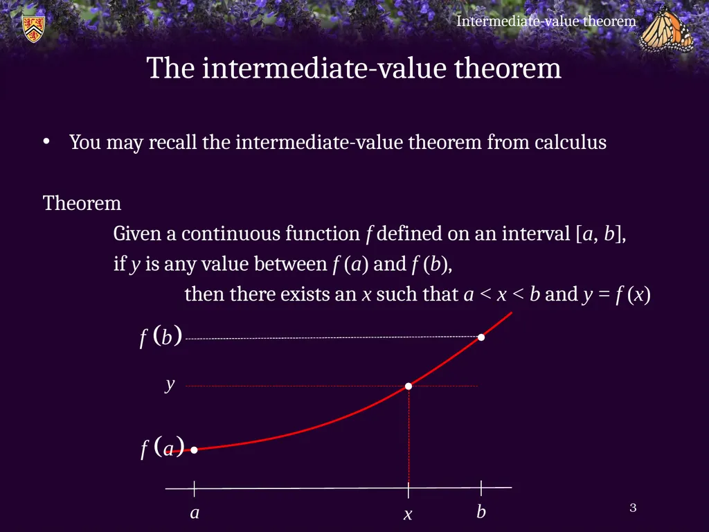 Intermediate-value theorem Introduction In this - slide 3 of 16
