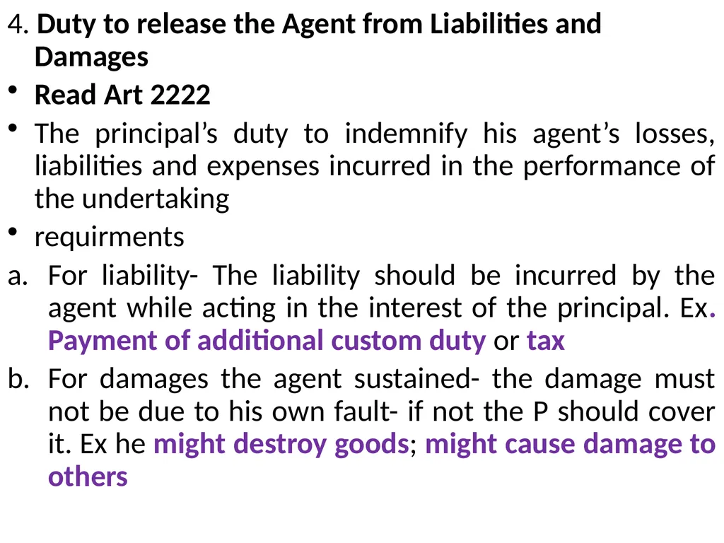 Chapter One 1. The concept of the law of agency - slide 182 of 185