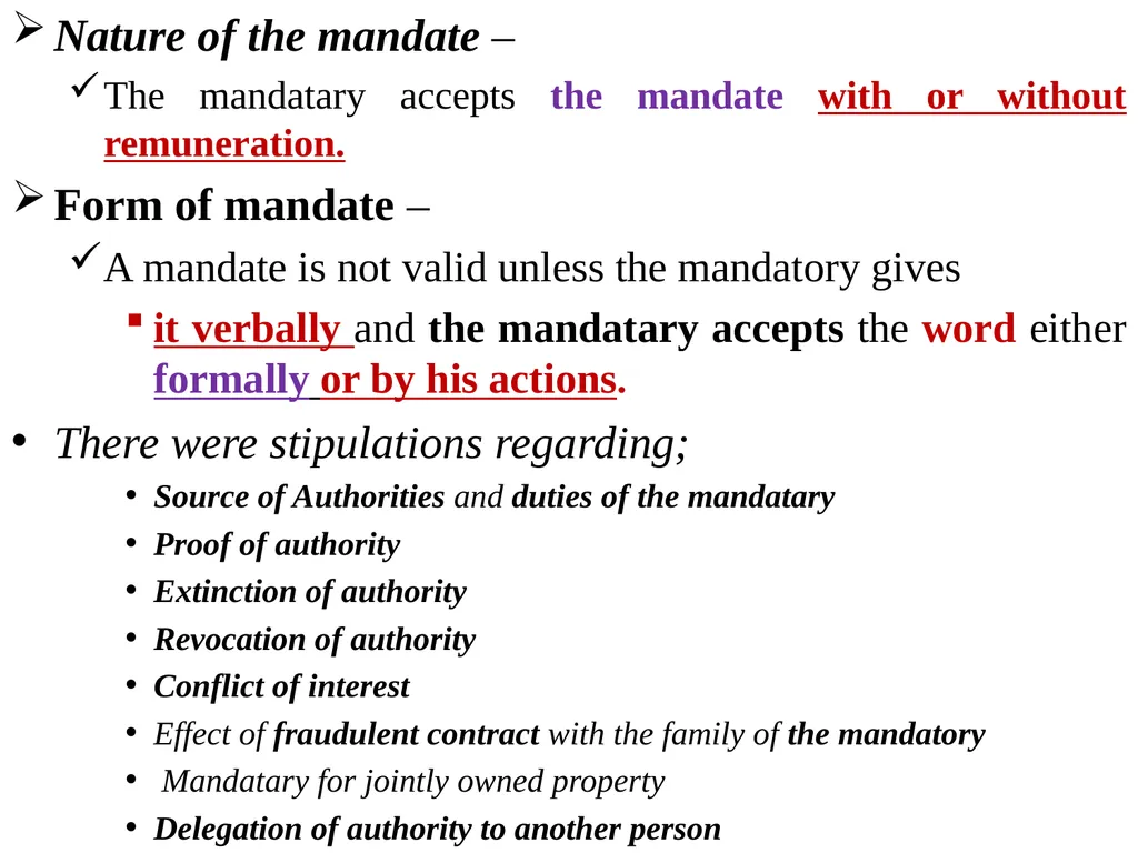Chapter One 1. The concept of the law of agency - slide 25 of 185