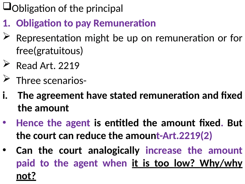 Chapter One 1. The concept of the law of agency - slide 178 of 185