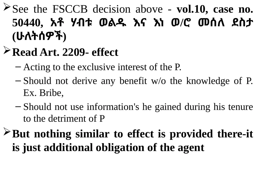 Chapter One 1. The concept of the law of agency - slide 165 of 185
